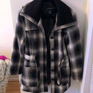 CYNTHIA ROWLEY - Plaid Pea Coat